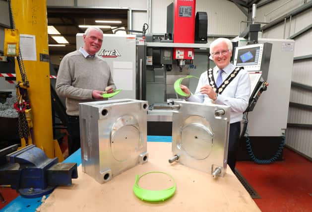 Mayor Councillor Alan Givan with Managing Director, Roger Vance during the recent visit