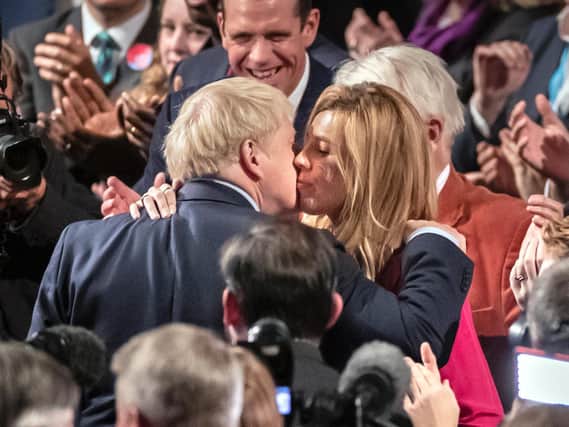 Boris Johnson and his fiancee Carrie Symonds. (Photo: PA Wire)