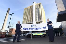 Health Minister Robin Swann and Chief Nursing Officer Charlotte McArdle at Belfast City Hospital, which has become a Nightingale hospital. Neil McCarthy says the anonymous doctor quoted in the News Letter "simply revealed something that has been reported in US and Great Britain hospitals that medical staff have almost nothing to do"