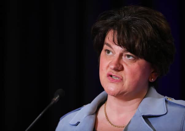 First Minister Arlene Foster thanked the public for their patience. Photo: Press Eye