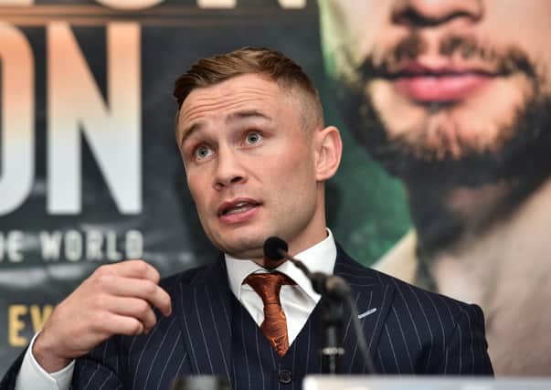Carl Frampton is bidding to become a three-weight world champion.