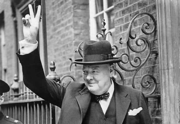 Prime Minister Winston Churchill's Famous 'V for Victory' sign