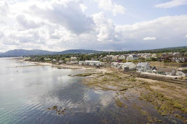 The property occupies a shore front site with breath-taking panoramic views