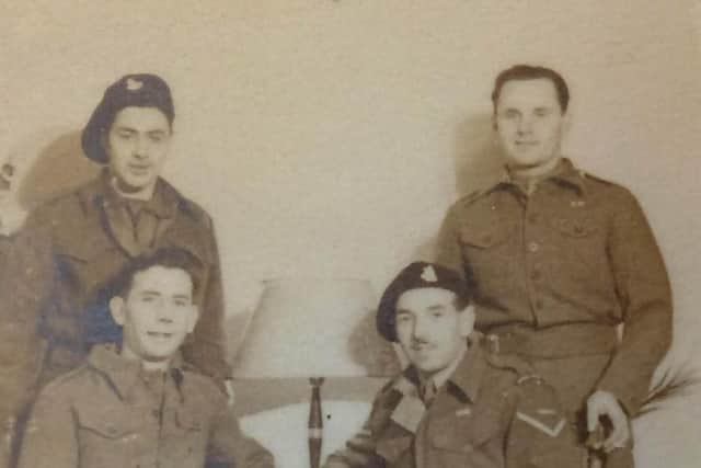 Dave Mullin (back right) shortly after the war was over in Rimini