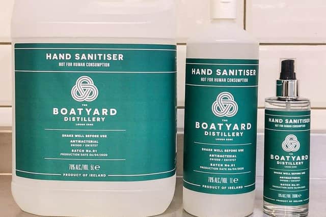 Boatyard Distillery is producing a new range of hand sanitiser