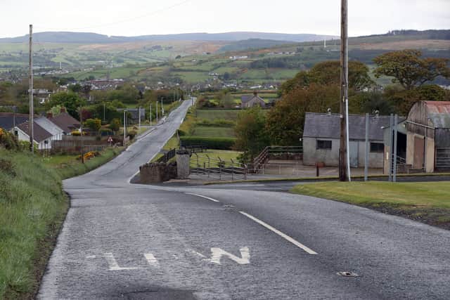 The farm entrance on the Whitepark road, Ballycastle where a mother and daughter were killed in a crash involving a quad machine and a tractor on Tuesday evening