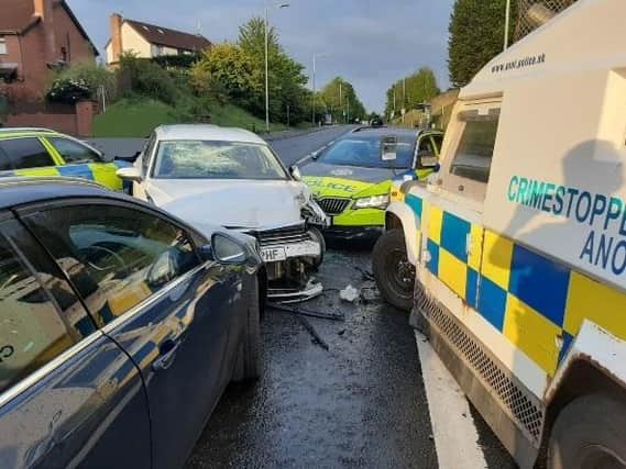 Pictures of PSNI crash in early hours