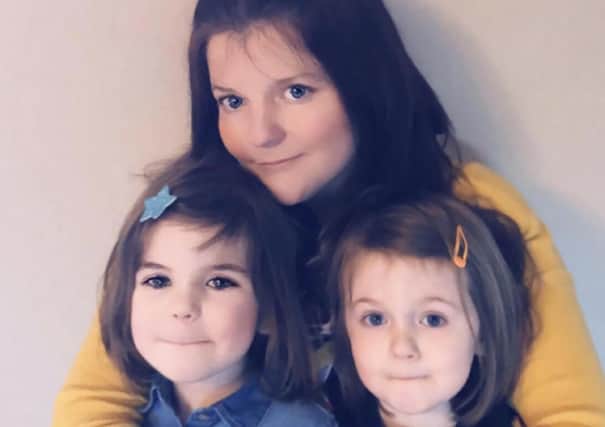 Clare Smyth and her daughters Hannah (5) and Bethany (3), who were involved in the fatal accident on Tuesday. Photo: Pacemaker