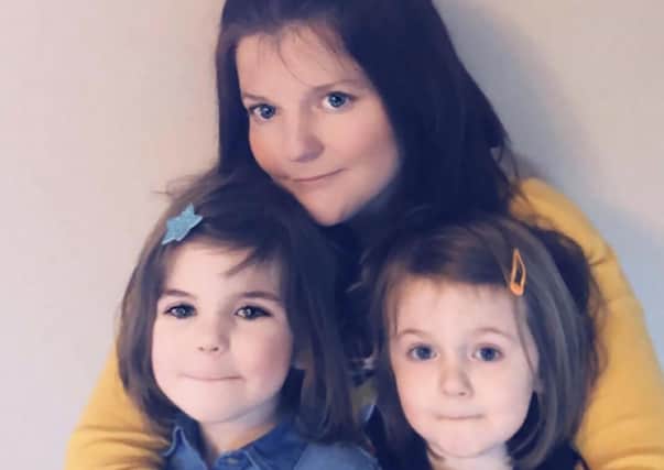 Clare Smyth and her two daughters Hannah and Bethany who were involved in a tragic quad bike accident at their home in Ballycastle