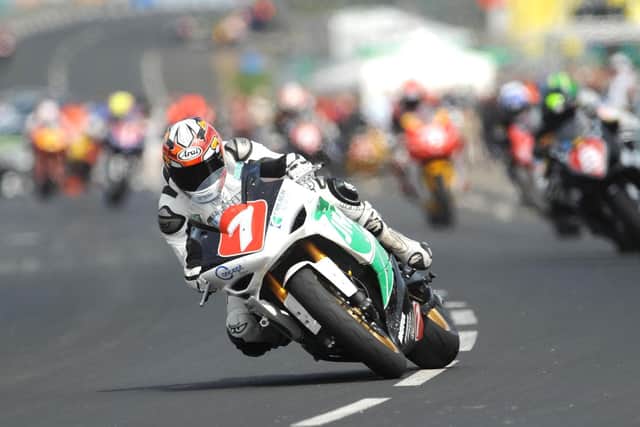 Alastair Seeley on the JMF Millsport Yamaha in the 2008 Superstock race at the North West 200.