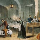 Florence Nightingale in the Military Hospital at Scutari, 1855. Image © National Army Museum.