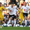 Chris Baird in action with Danny Murphy during their time together at Fulham