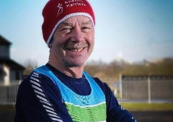 Veteran runner Joe Curry who ran a marathon in his garden for the Intensive Care Society.