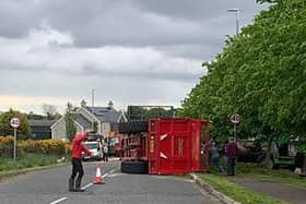 Overturned trailer in Co Londonderry