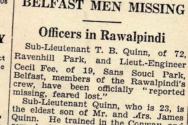 The report on the missing Belfast men