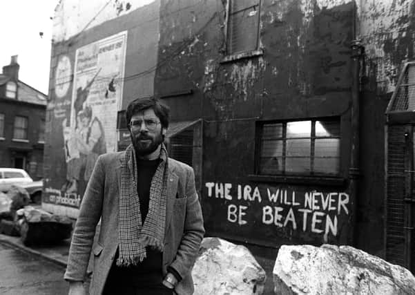 The internment of Gerry Adams, seen above in 1984, has been found by the Supreme Court to have been illegal