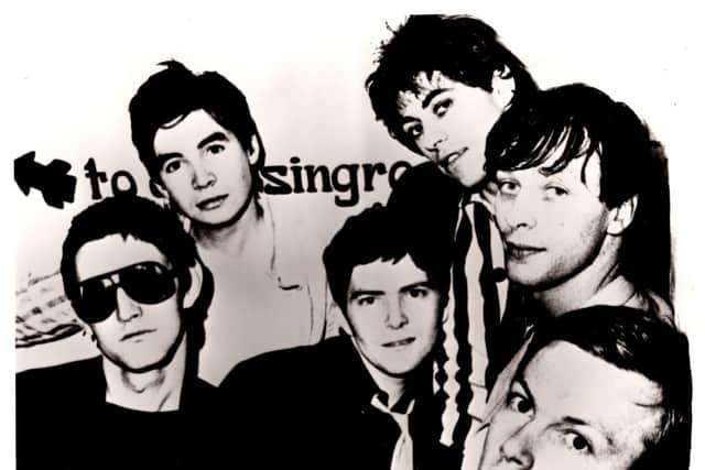 The Boomtown Rats pictured on an early record cover still in 1976
