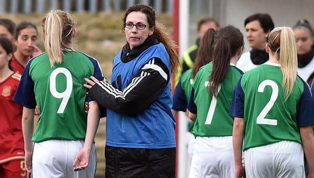 Alison Nicholl with the Northern Ireland Under-17s