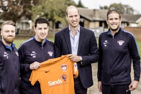 Footballers Rob, Peter and Nick discuss mental health with HRH The Duke of Cambridge