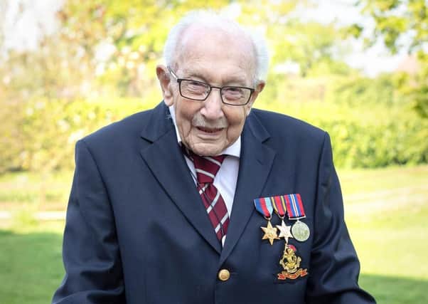 100-year-old war veteran Captain Tom Moore PIC: Emma Sohl/PA