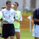Roy Keane pictured during a World Cup training session with the Irish squad in Saipan in 2002