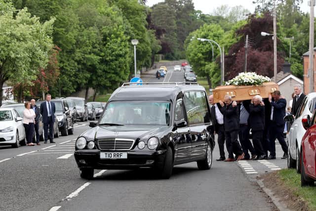 The public turned out to pay their respects to Andrew Abraham in Waringstown