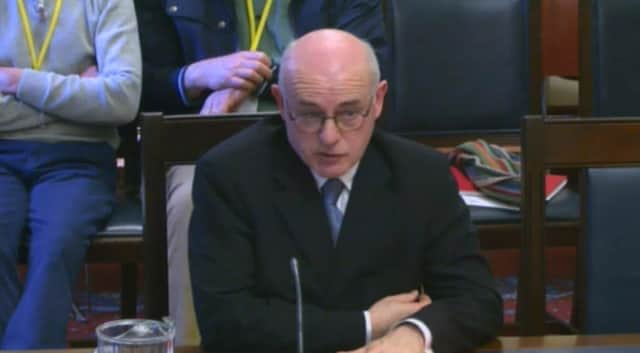 Handout screengrab of Interim victims' advocate Brendan McAllister speaking to the Northern Ireland Assembly in Stormont.