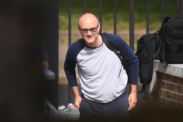 Dominic Cummings arrives at work in Downing Street, the day after he held a press conference. (Photo: PA Wire)