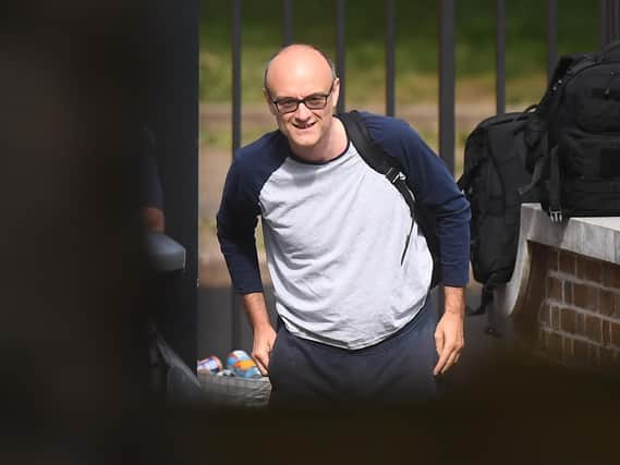 Dominic Cummings arrives at work in Downing Street, the day after he held a press conference. (Photo: PA Wire)