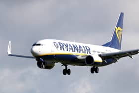 A Ryanair plane. The budget airline group has has confirmed its plan to ramp up flights to 40% of its normal schedule from July 1 after Spain announced it will welcome the return of tourists from the same date. The low-cost airline said it will operate flights to key holiday airports in Spain, Portugal, Italy, Greece and Cyprus.