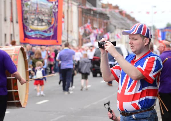 Twelfth of July parades  through Ballymena town.
Picture By: Arthur Allison.