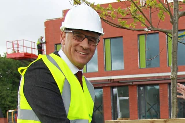Steve Chalke at the topping out ceremony for a new Oasis Academy in Sheffield. Steve He says their schools will reopen in light of the risks faced by children from disadvantaged backgrounds