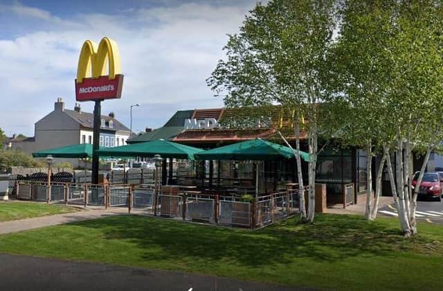 Council has welcomed McDonald's interest in Larne. The fast food giant has a branch in neighbouring Carrickfergus. (image by Google).