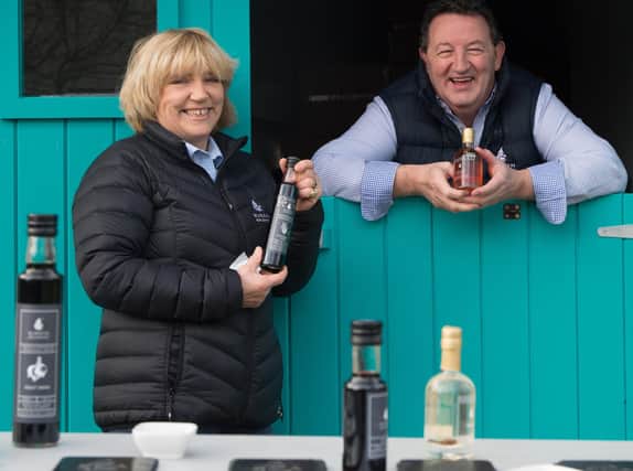 Burren Balsamics with Susie Hamilton and chef Bob McDonald at their facility in County Armagh