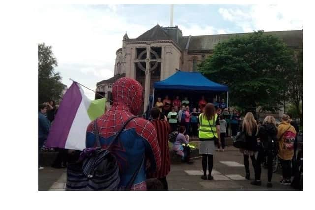 The first-ever 'transgender pride' day in Belfast in summer 2019 took place in the shadow of St Anne’s Church of Ireland cathedral; at that gathering, the Lord Mayor of Belfast John Finucane (a Sinn Fein councillor) lamented the lack of opportunity for expressing ‘non-binary gender identities’