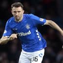 Gareth McAuley on duty for Rangers in 2018. Pic by PA.