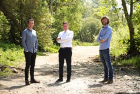 Pictured, from left are: Ciaran Devine, Co-Founder of Bright and Evermore Energy; Brian Donaldson, CEO of The Maxol Group, and Stephen Devine, Co-Founder of Bright and Evermore Energy