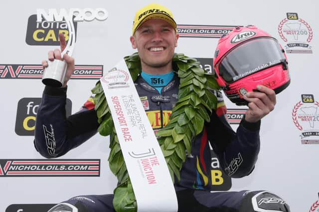 Davey Todd was a winner in the Supersport class at the North West 200 last year.