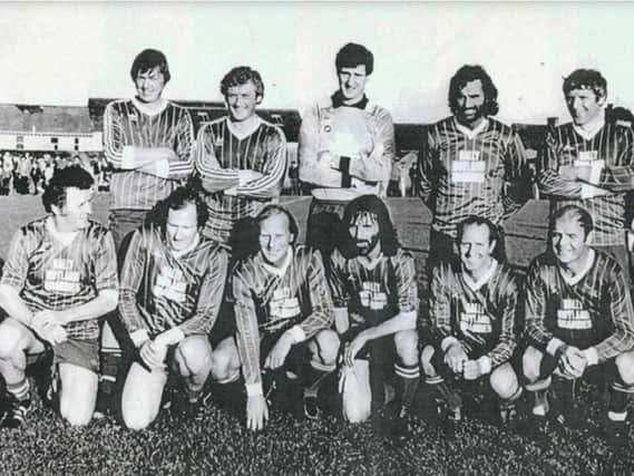 George Best (back row, second from right) pictured with the Ballymoney Select side