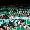 Hibs fans showing support for the team. Pic by Getty.