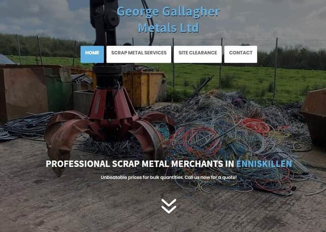 Scrap metal merchant George Gallagher’s website
