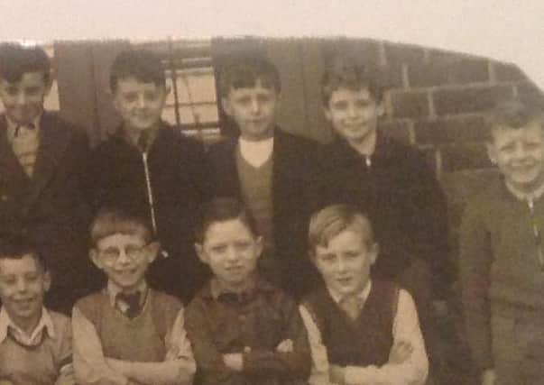 Alan Chambers, who is now an MLA, at Avoniel Primary School, around 1956, the year of his accident. He is in the middle of the back row, in a white T-shirt under jumper. Aged nine, he injured is arm and missed most of a year of school. "The lost learning hindered me for years," he writes