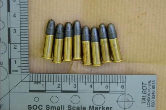 Bullets recovered with the gun last weekend