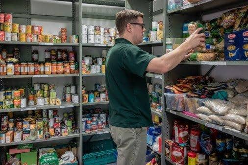 Foodbanks are responding to the crisis (file image).