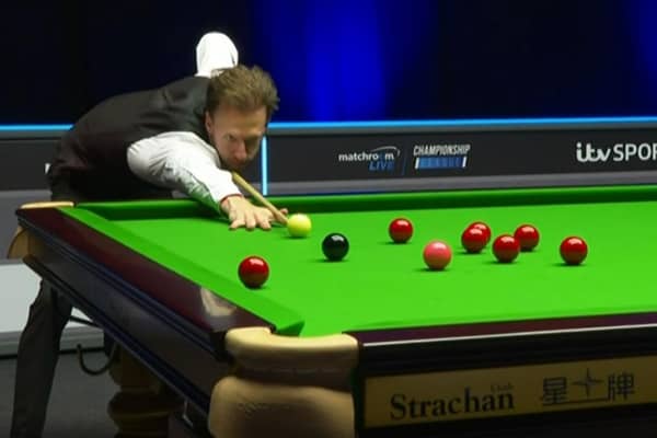 Judd Trump in action during the Championship League at Marshall Arena