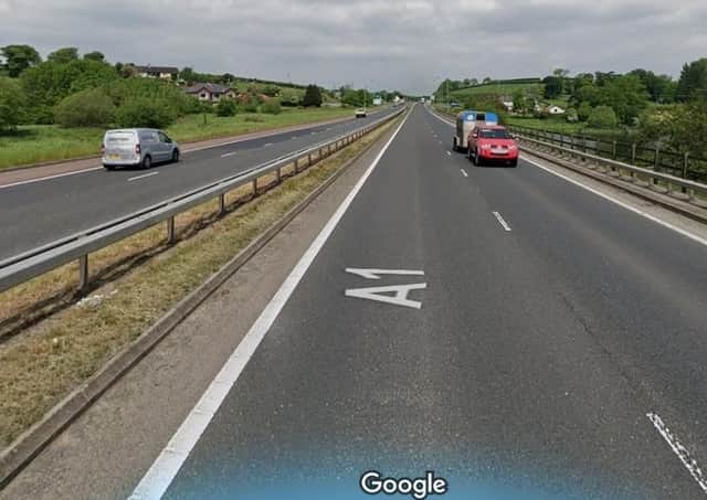 The A1 at Loughbrickland. Google image