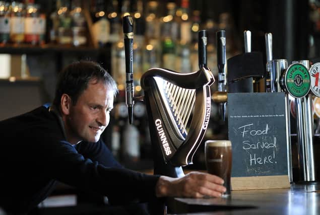 Cathal O’Gorman from the Guinness Quality Team, tests beer lines