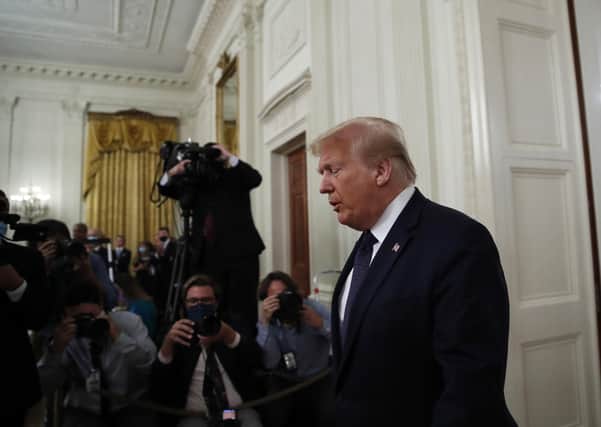 President Donald Trump at the White House on Wednesday. John A Gray says: "He has had at least one far right advisor and has said things that appear to show admiration of white nationalists, he has led an assault on truth, and shown cruelty to immigrants"