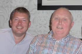 John Hutton with his late father Jackie