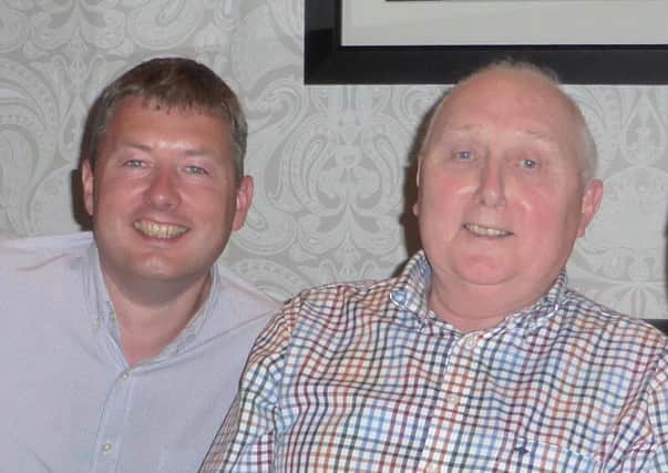 John Hutton with his late father Jackie